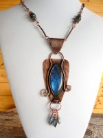 Collier de cuivre avec labradorite