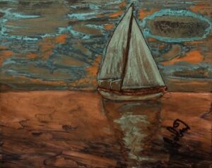 Plénitude, patine sur cuivre Plénitude, patine sur cuivre